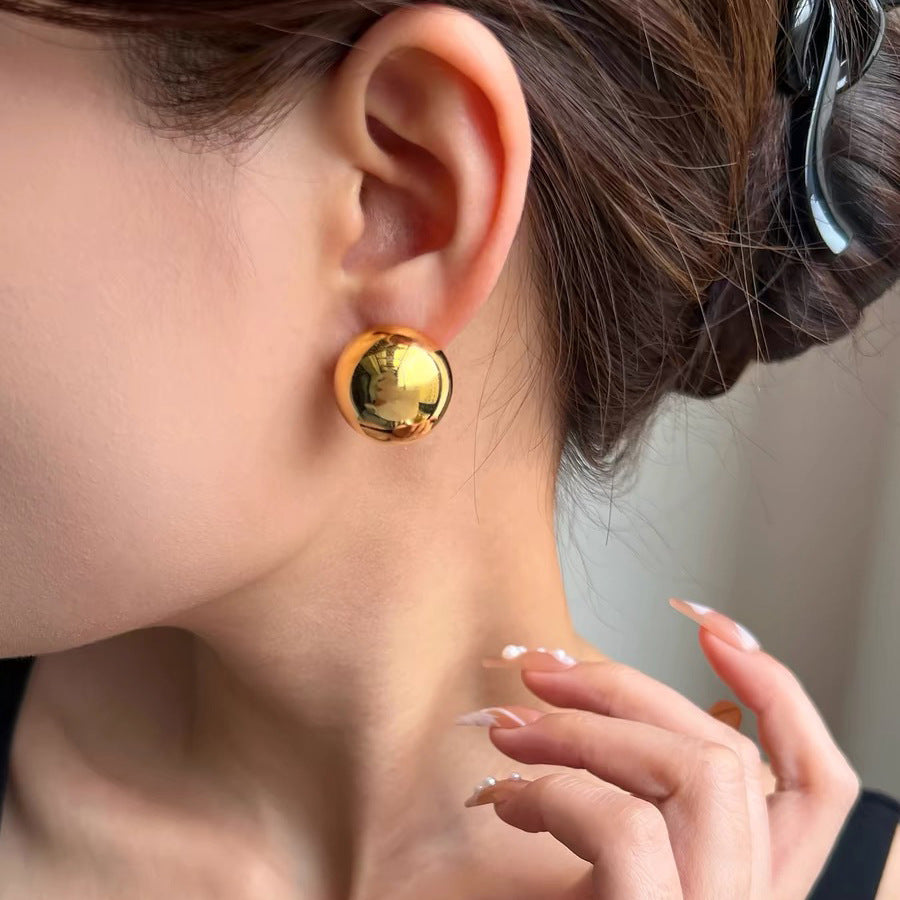 Retro Hong Kong Style Elegant Ear Studs Niche High Sense